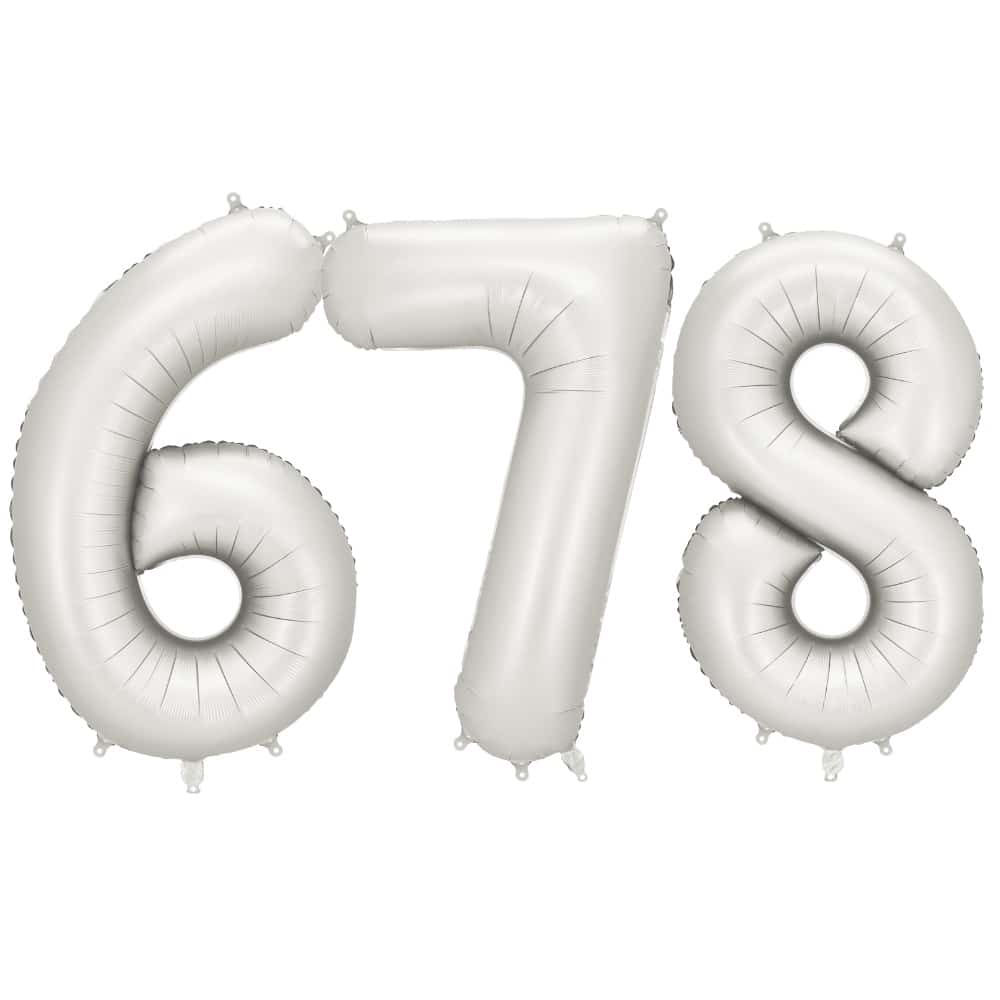 PartyDeco Tal Ballon Sølv