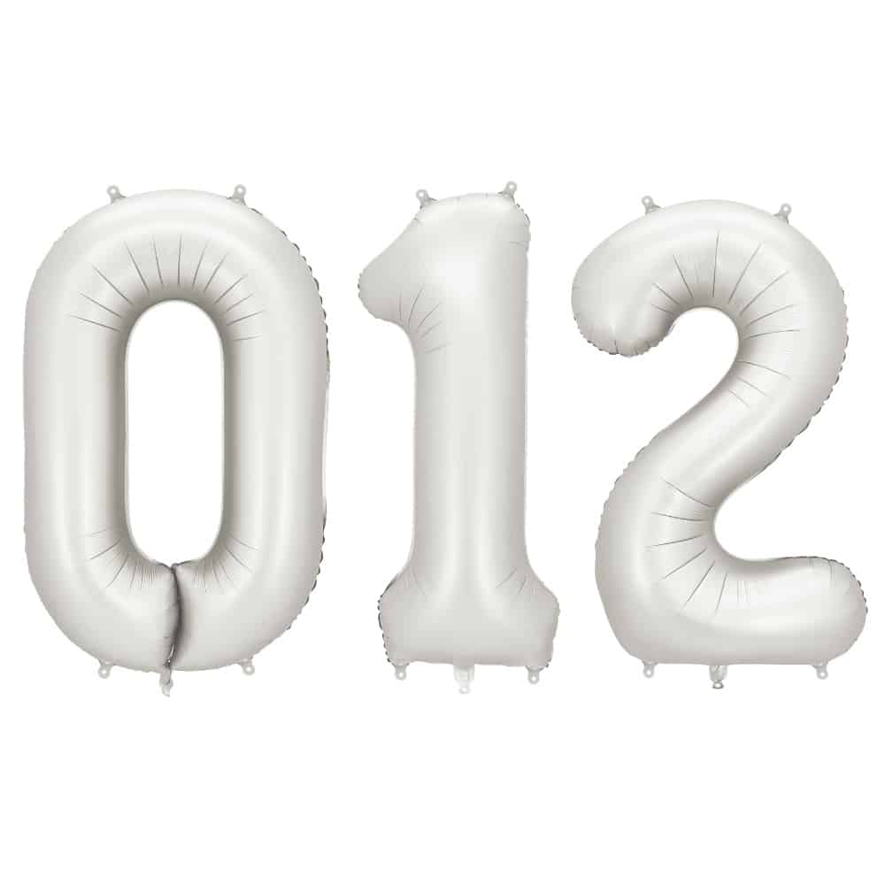 PartyDeco Tal Ballon Sølv