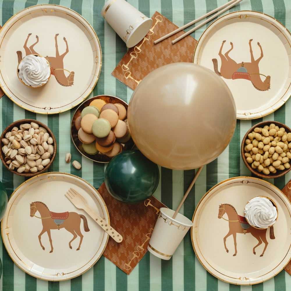 PartyDeco Tallerken Hest 6 Pak