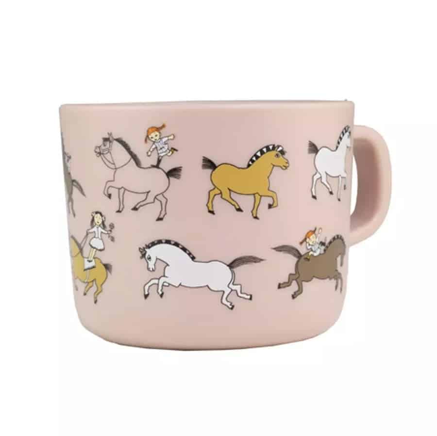 Pippi Langstrømpe Kop Lyserød