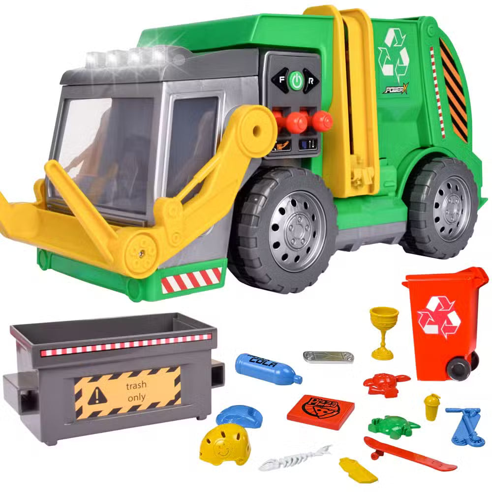 Power X Skraldebil Med Lys Og Lyd
