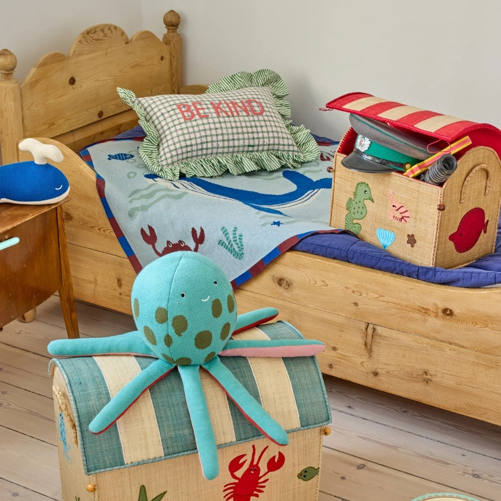 Rice Babytæppe Blå Ocean