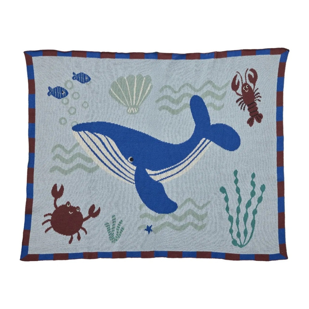 Rice Babytæppe Blå Ocean