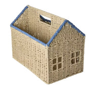Rice Bogholder Rattan Blå