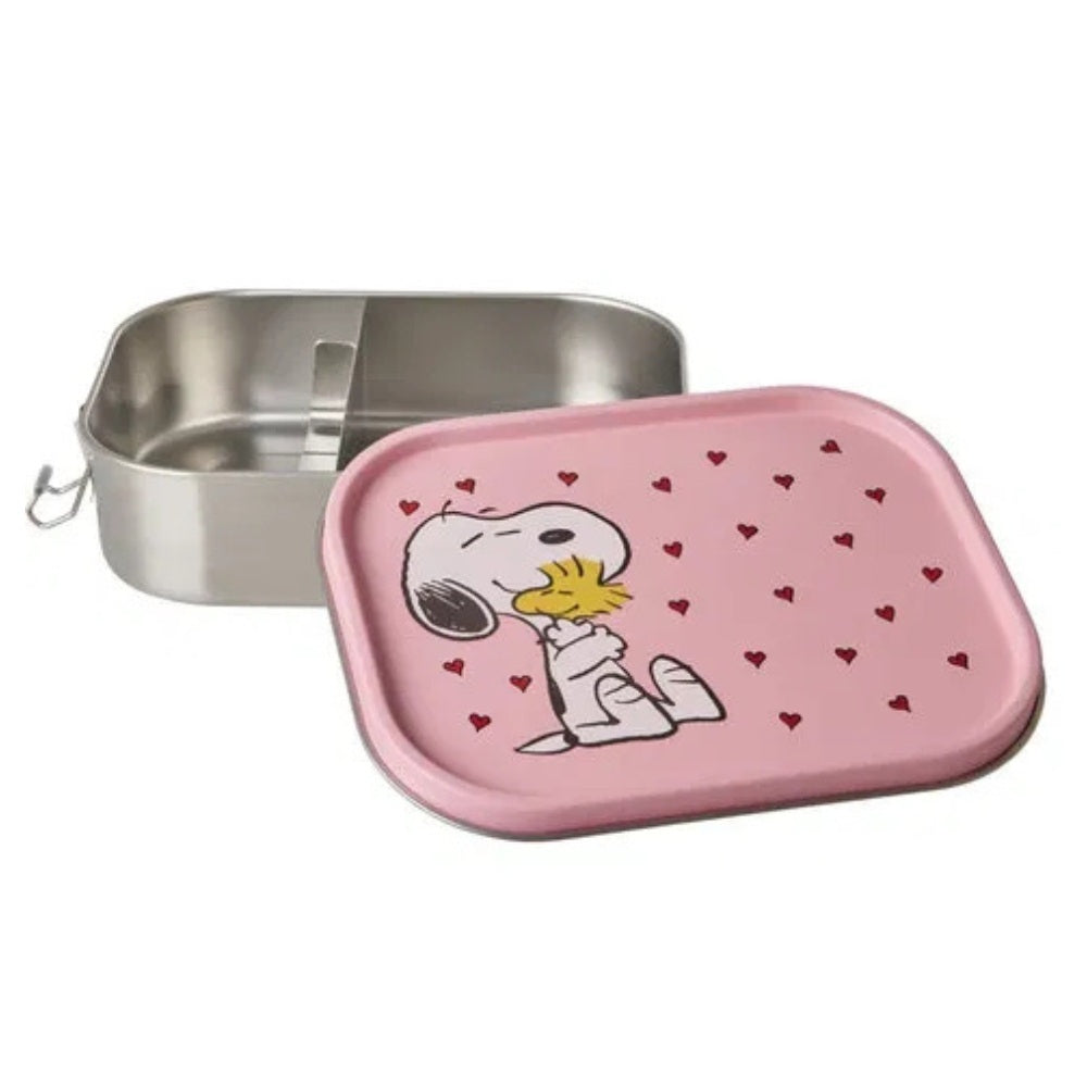 Rice Madkasse Rustfri Stål Snoopy Pink