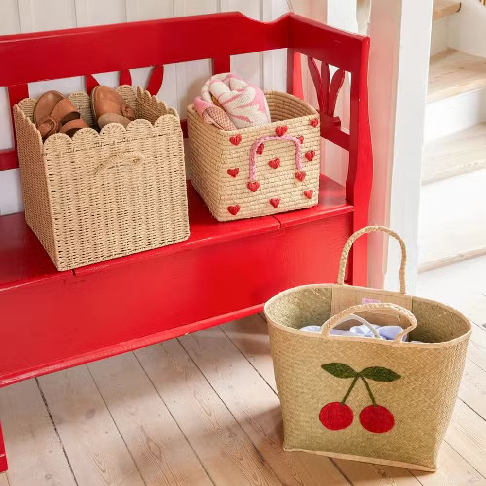 Rice Opbevaringskurv Natur Stor