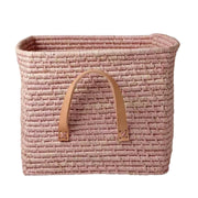 Rice Raffia Kurv Lyserød