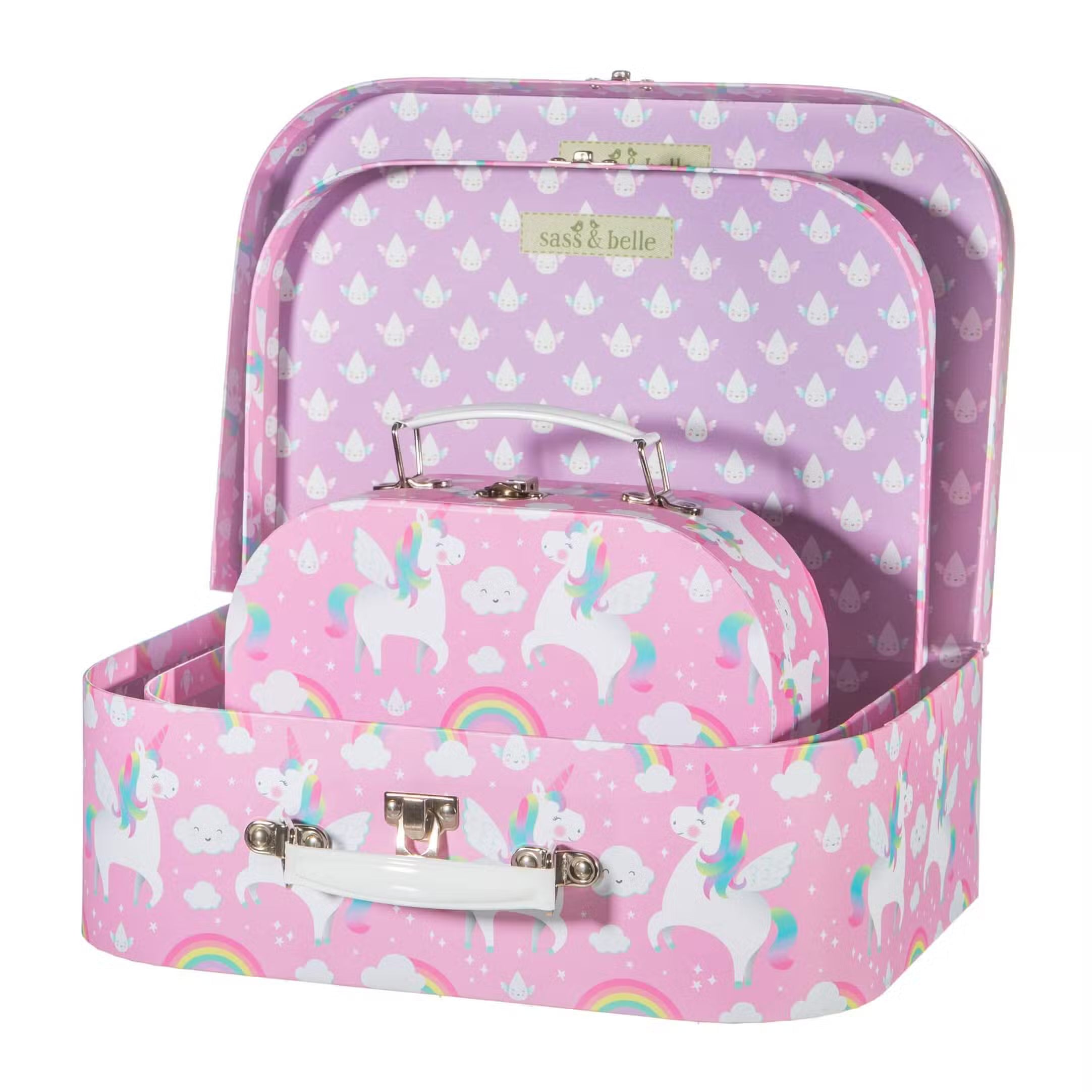 Sass & Belle Kuffertsæt Rainbow Unicorn