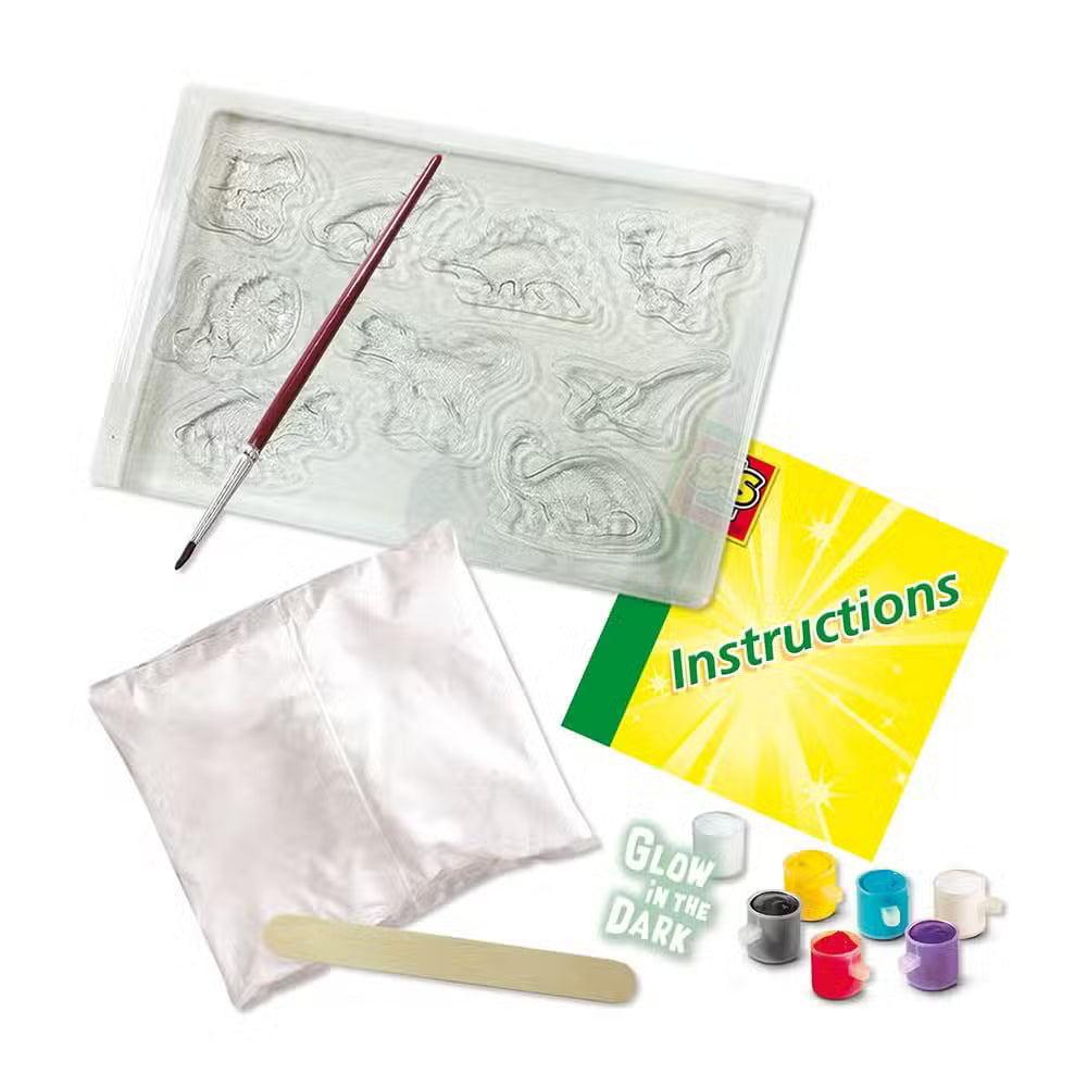 SES Creative Støb Og Mal Dinosaur Selvlysende