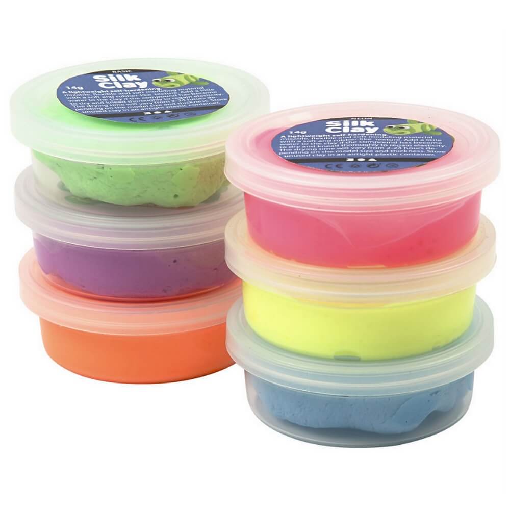 Silk Clay Neon 6 Pak