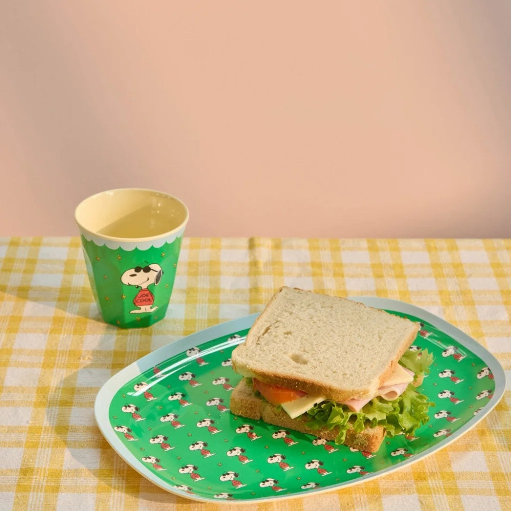 Rice Melamin Krus Snoopy Grøn