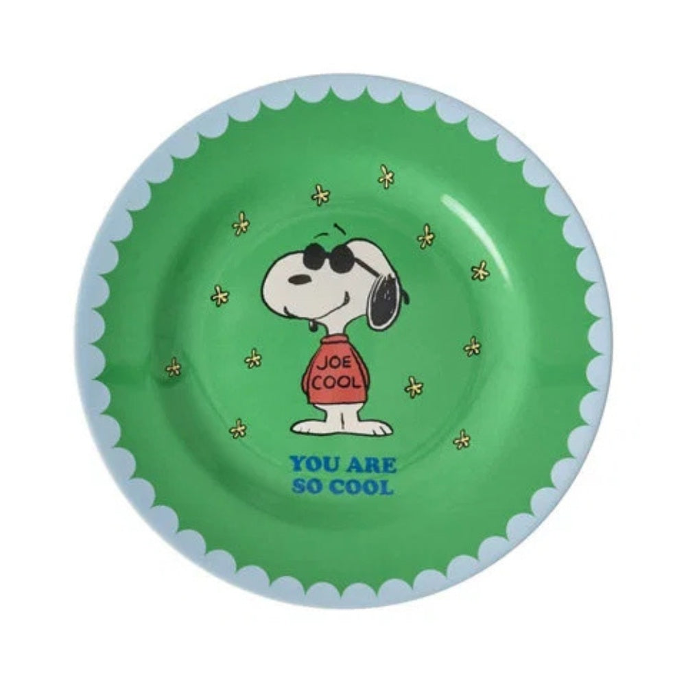 Rice Melamin Tallerken Snoopy Grøn