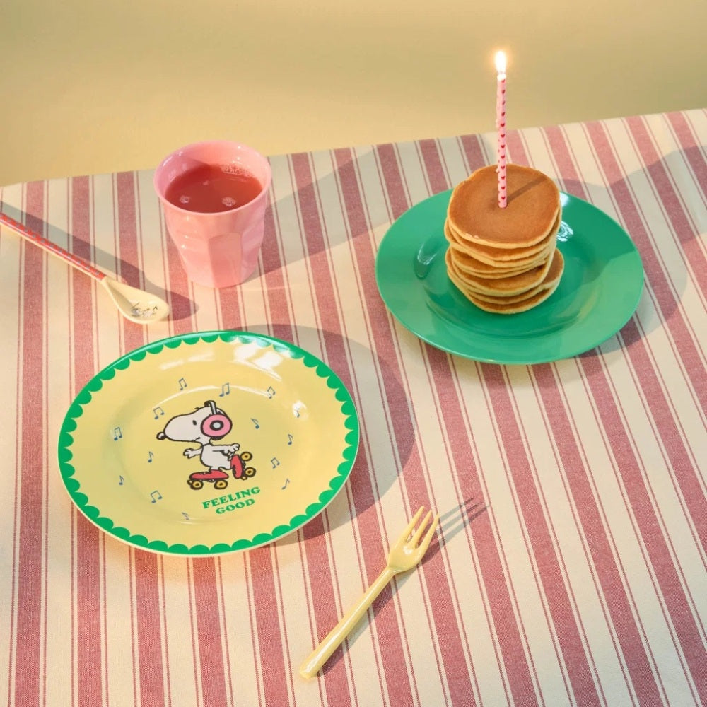 Rice Melamin Tallerken Snoopy Gul