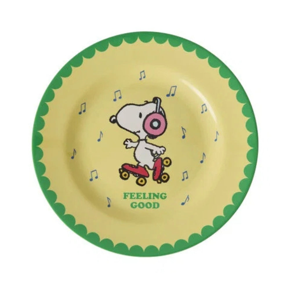 Rice Melamin Tallerken Snoopy Gul