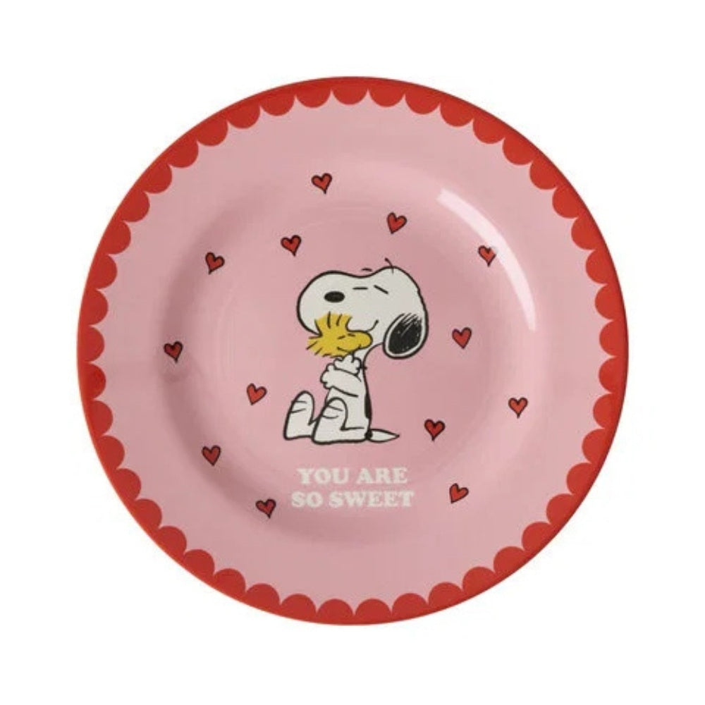 Rice Melamin Tallerken Snoopy Pink