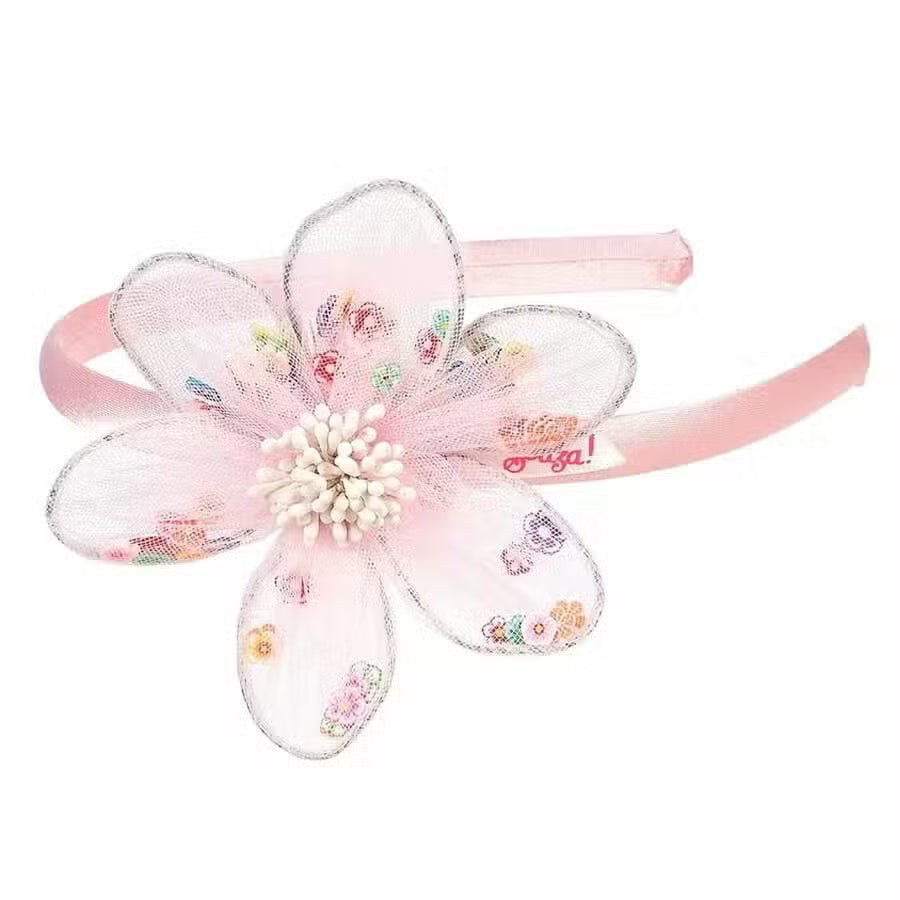 Souza Hårbøjle Indra Flower Pink