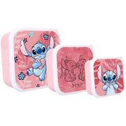 Stitch Snack Madkasse Pink 3 Pak