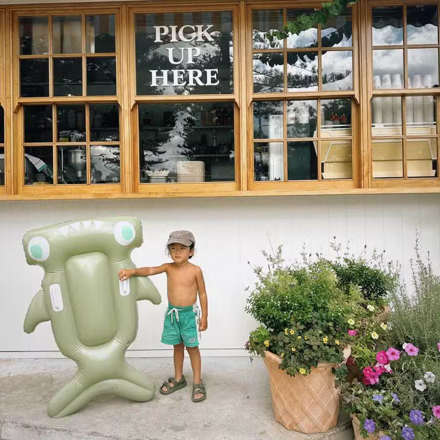 Sunnylife Luftmadras Haj Grøn