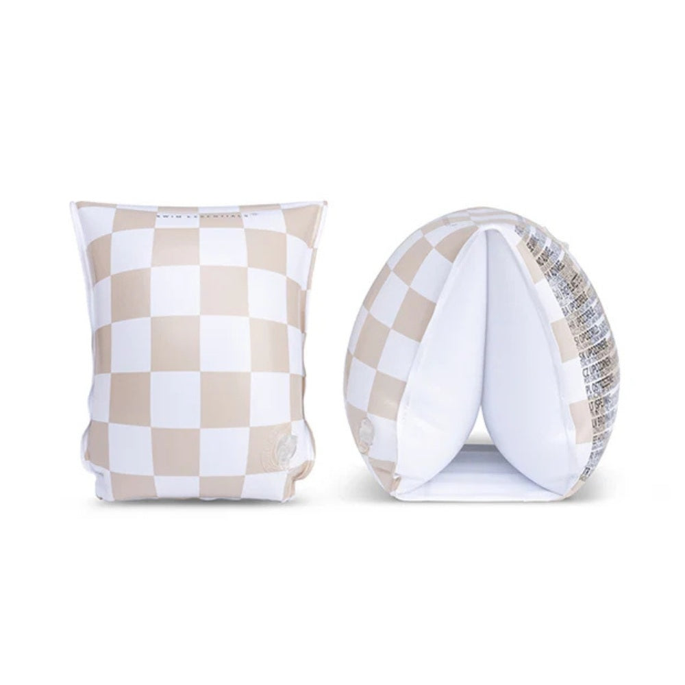 Swim Essentials Badevinger Beige Check 2-6 År