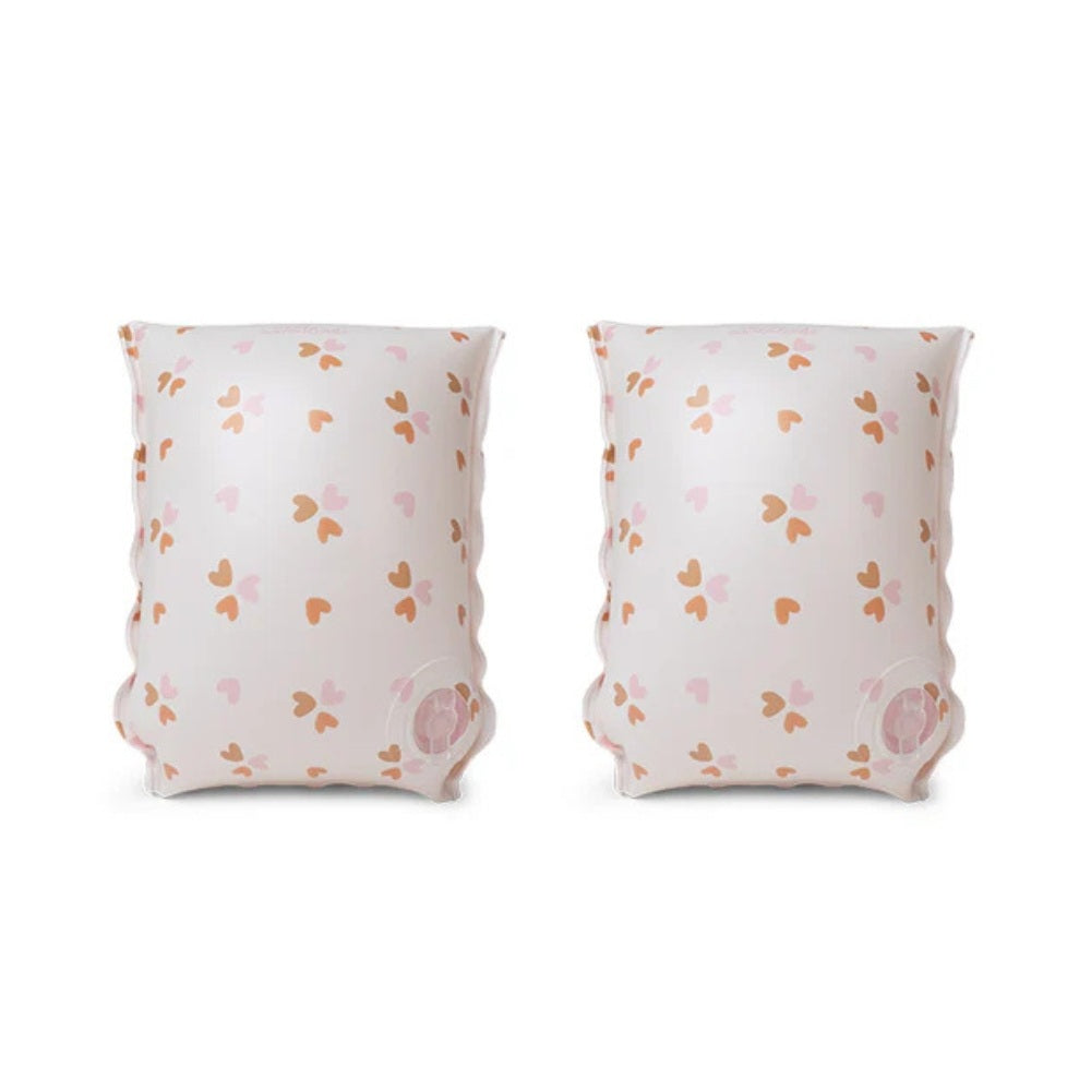 Swim Essentials Badevinger Cozy Hearts 0-2 År, lyserøde badevinger med små hjerter til børn.