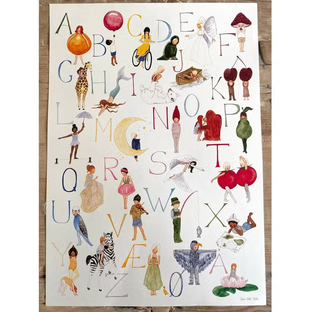 Tall Hat Tales Alfabet Plakat Stor