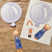 Tall Hat Tales Blå Ballon Med Dreng