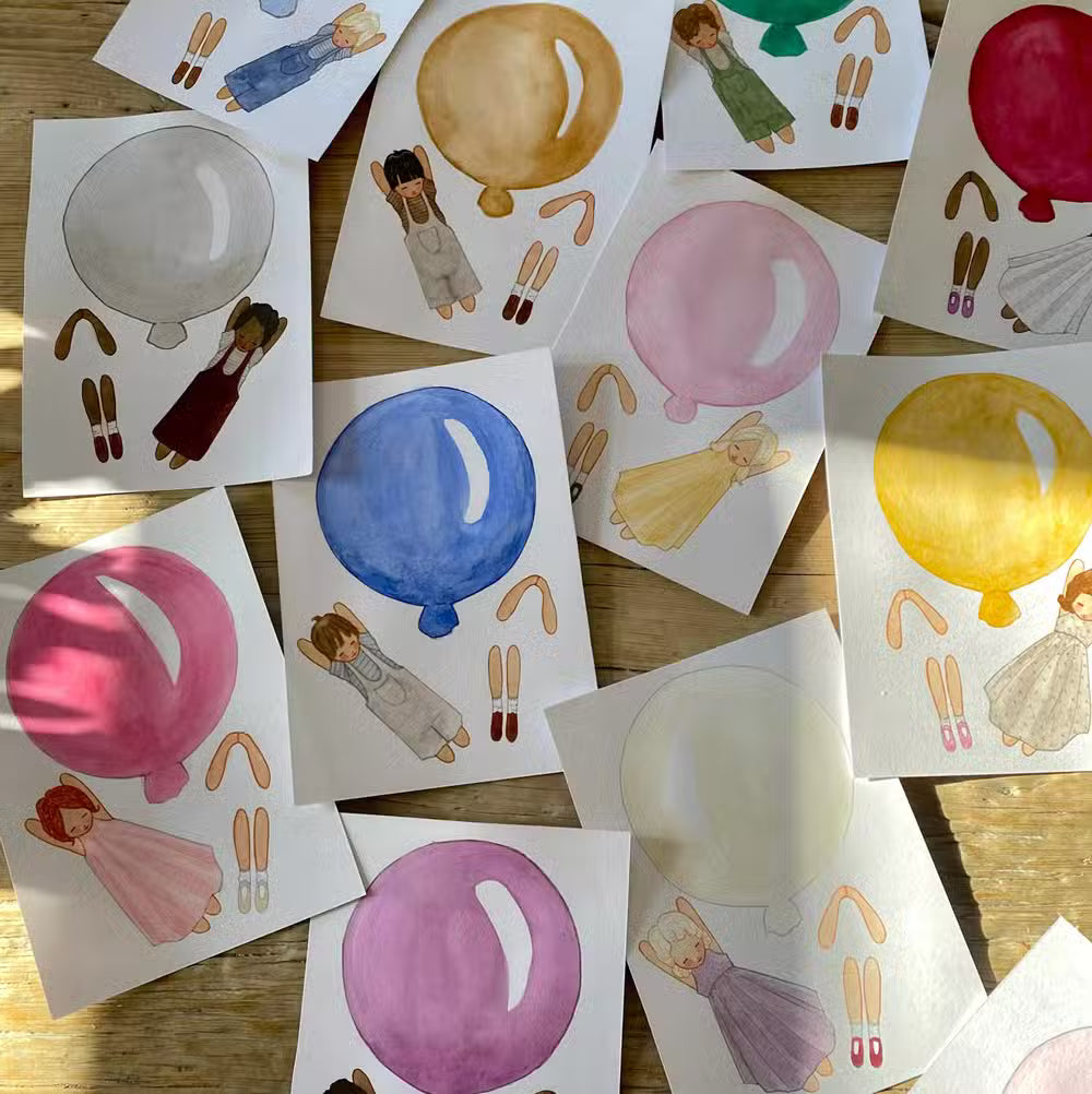 Tall Hat Tales Rosa Ballon Med Pige