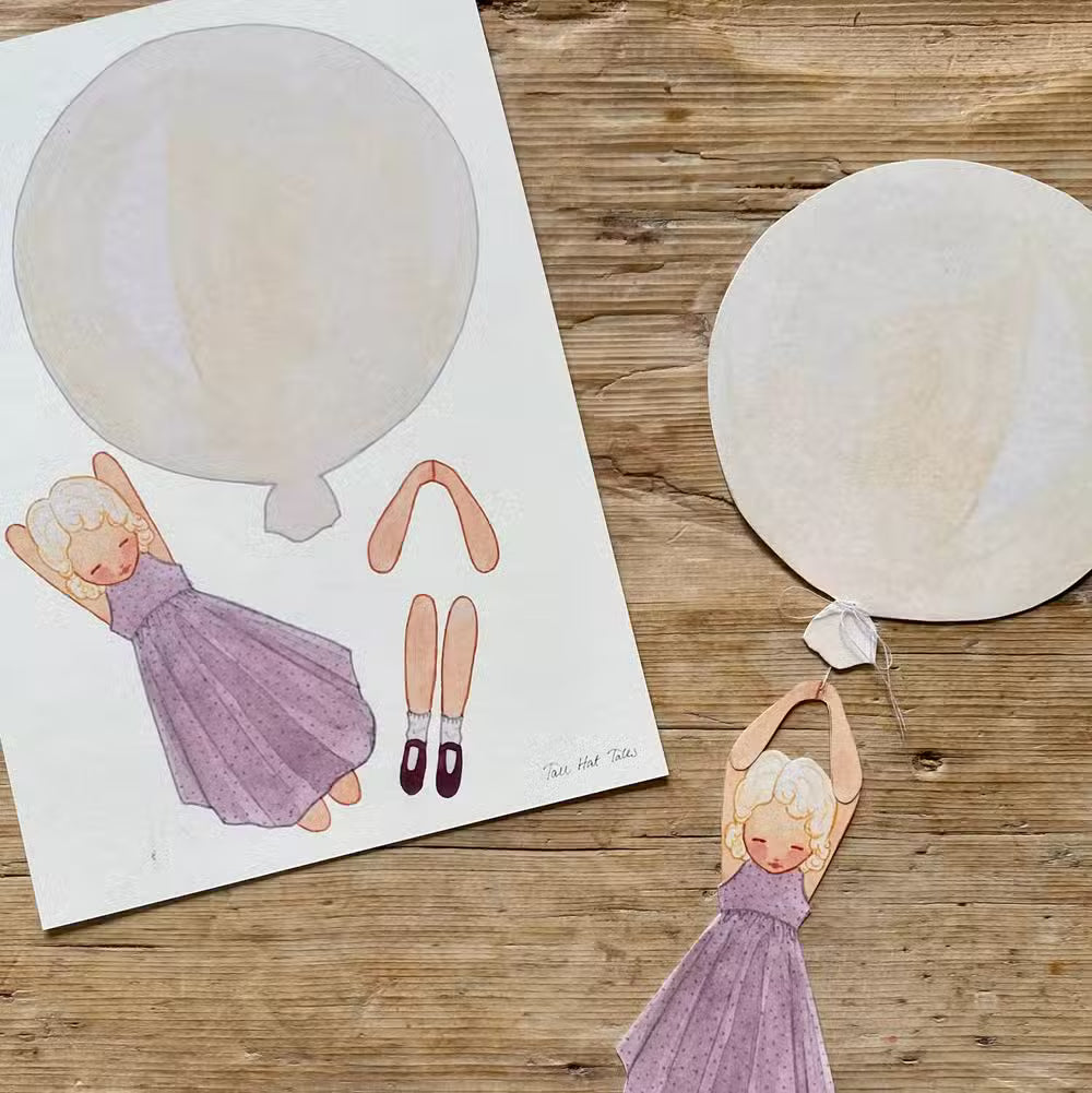 Tall Hat Tales Lys Ballon Med Pige
