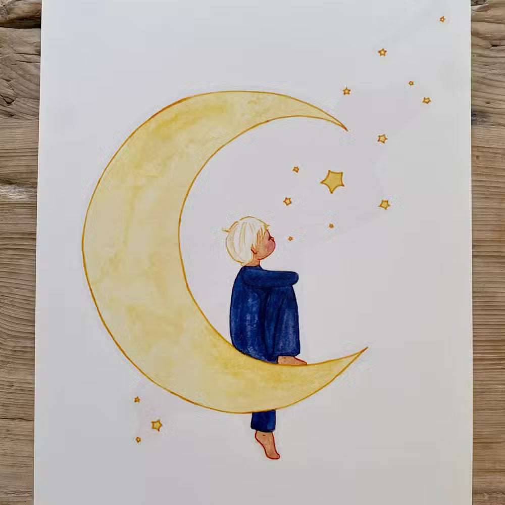 Tall Hat Tales Plakat Månebarn A4