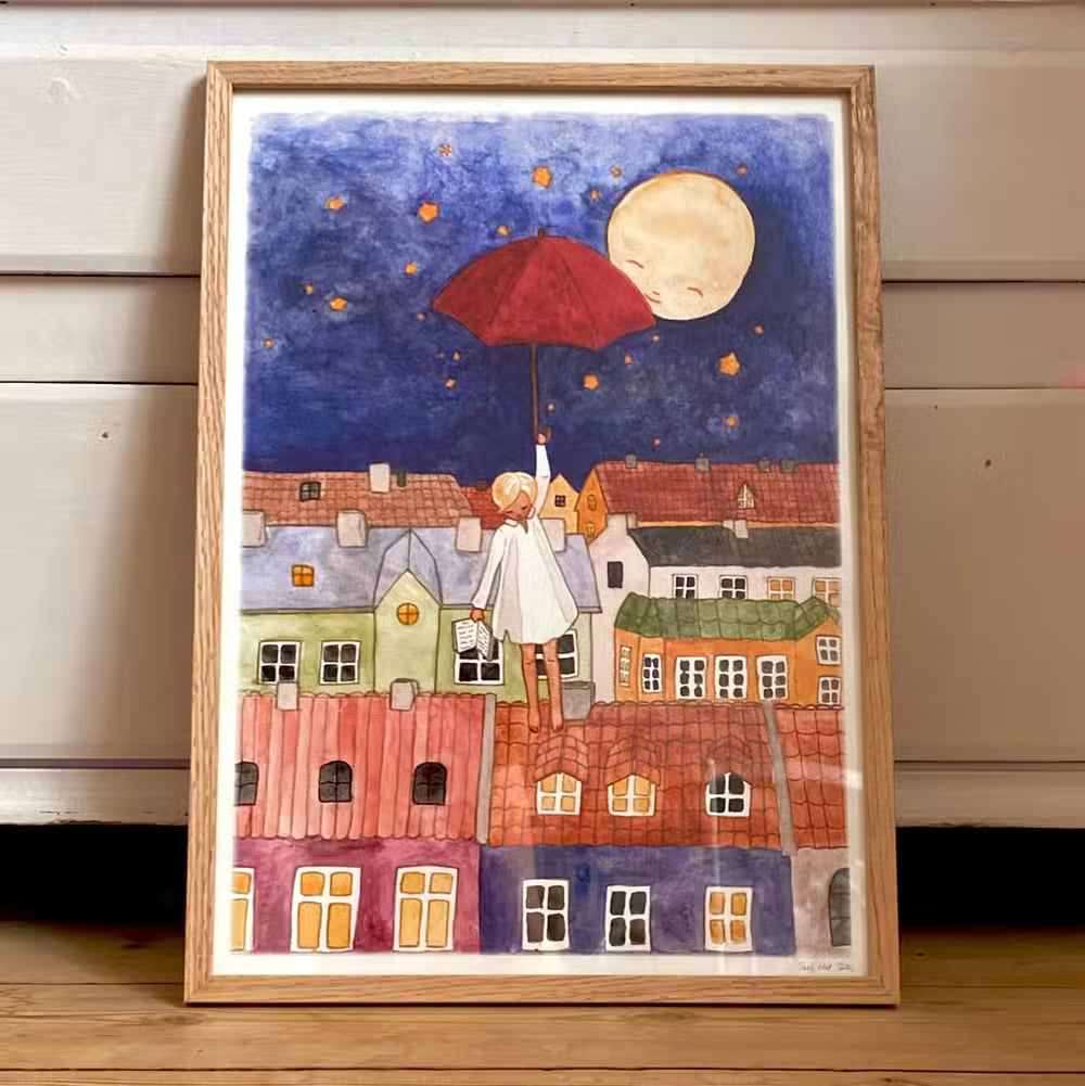 Tall Hat Tales Plakat Ole Lukøje A3