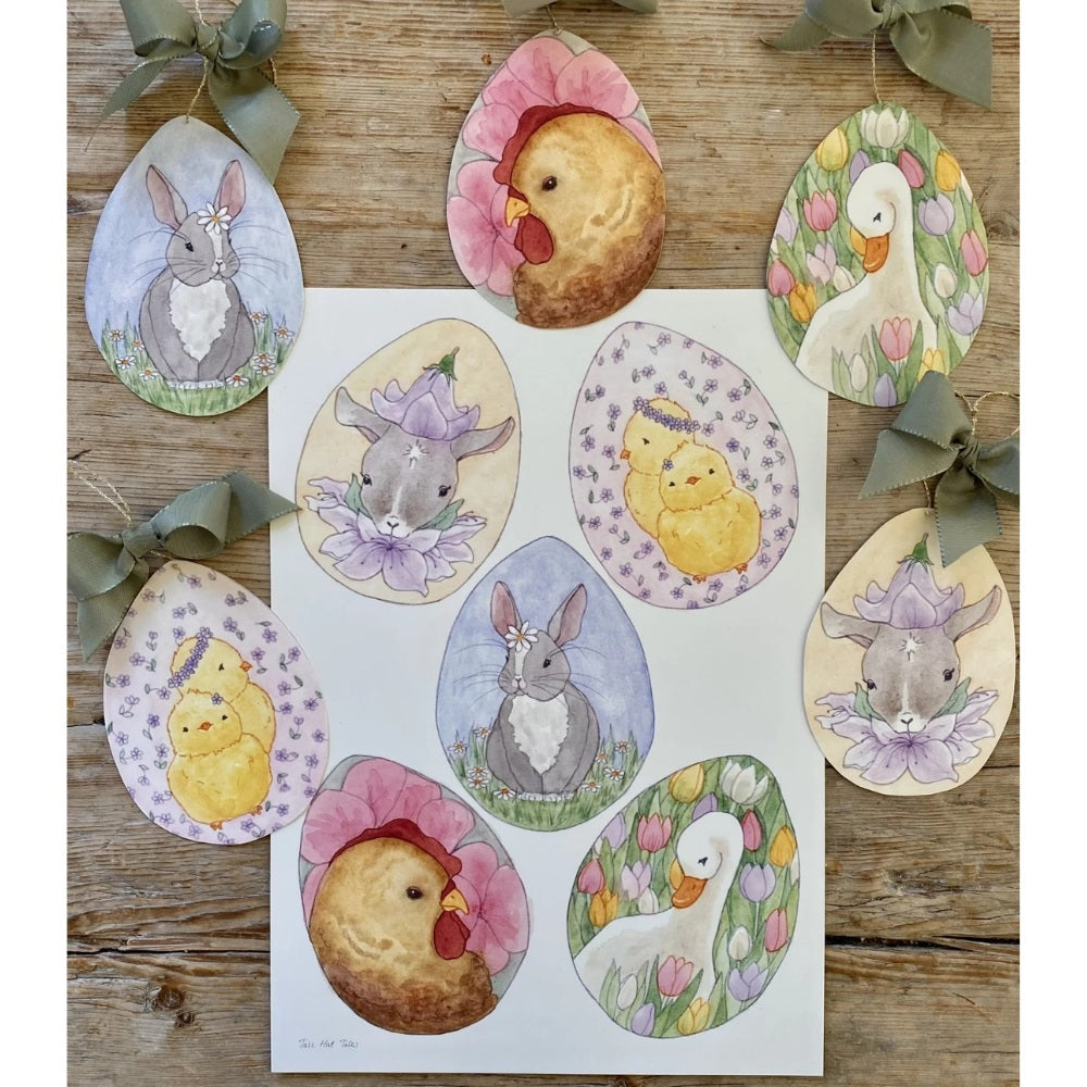 Tall Hat Tales Papirklip Påskeæg Med Motiv