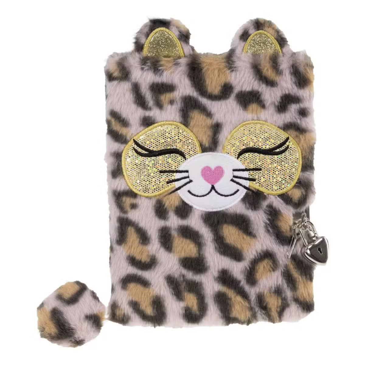 Tinka Dagbog Med Lås Leopard Rosa