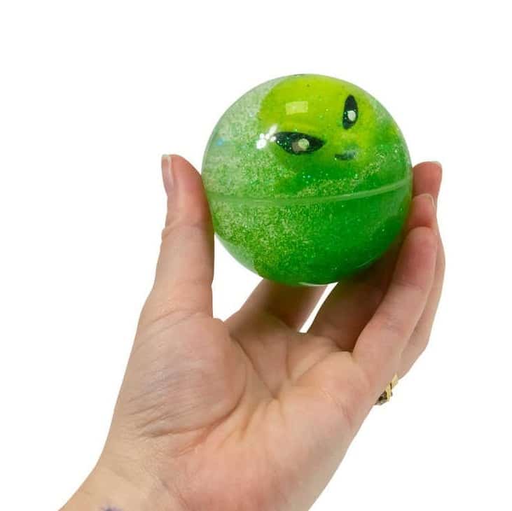 Hoppebold Alien Med Lys Assorteret - 1 Stk