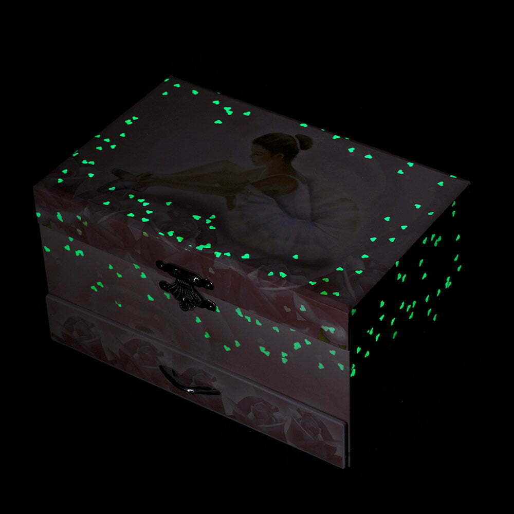 Trousselier Smykkeskrin Med Musik Ballerina -  Selvlysende