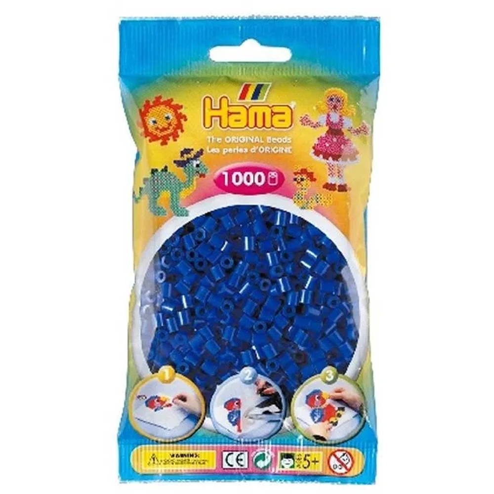 Hama Midi Perler 1000 Stk Blå