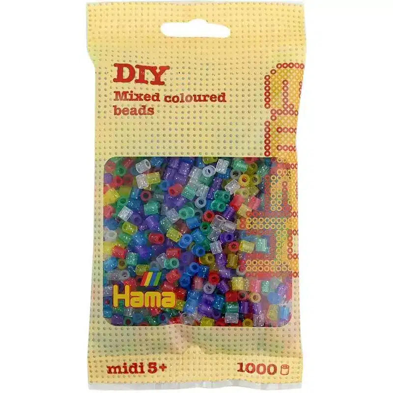 Hama Midi Perler 1000 Stk Glitter Mix