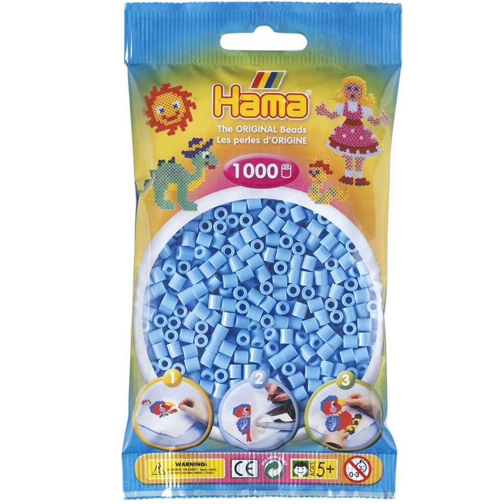 Hama Midi Perler 1000 Stk Pastel Blå