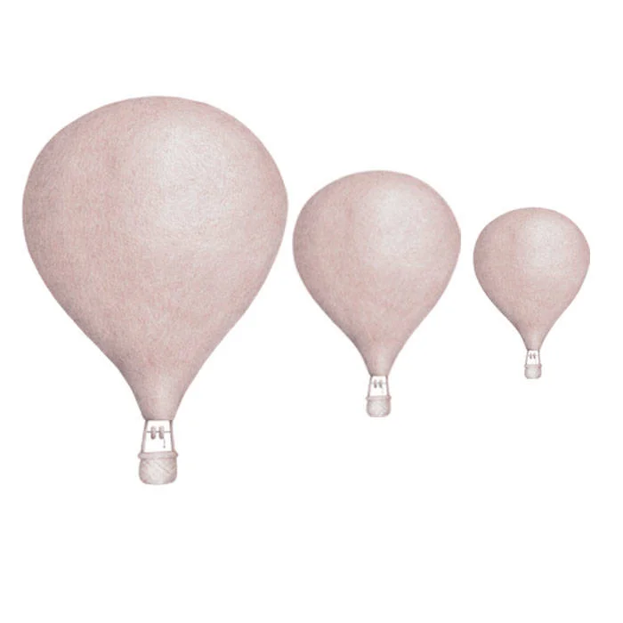 Stickstay luftballoner wallsticker - dusty pink