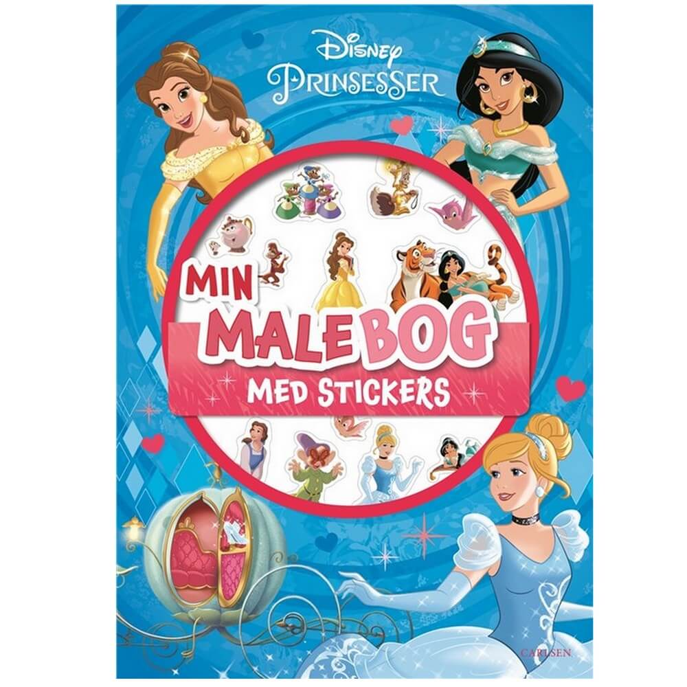 Disney prinsesser malebog med stickers