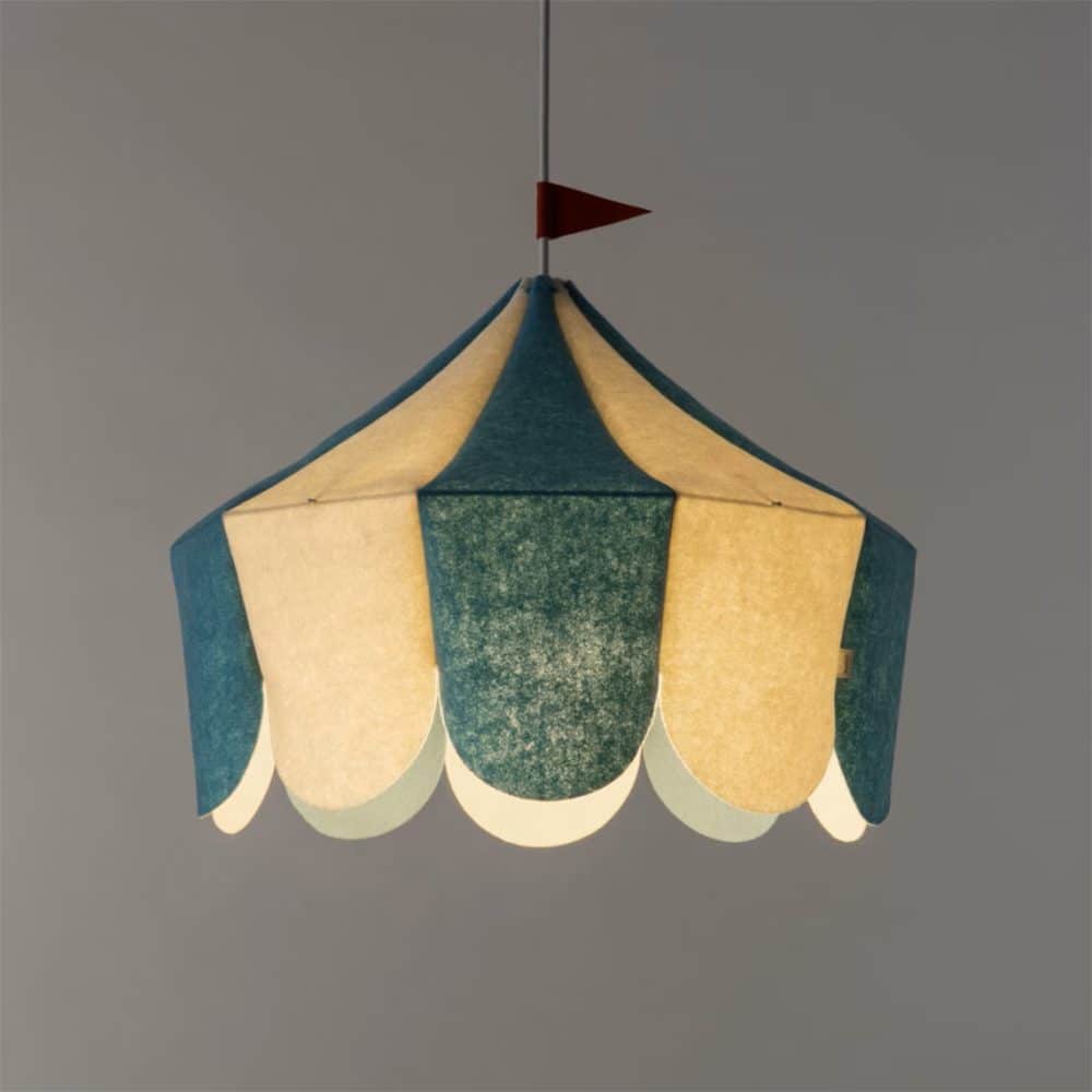 Buokids Cirkus Loftlampe Blå/Hvid 3 Buokids Cirkus Loftlampe Blå/Hvid