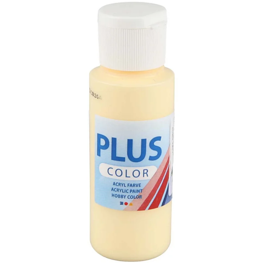 Plus color akryl maling 60 ml - lys gul