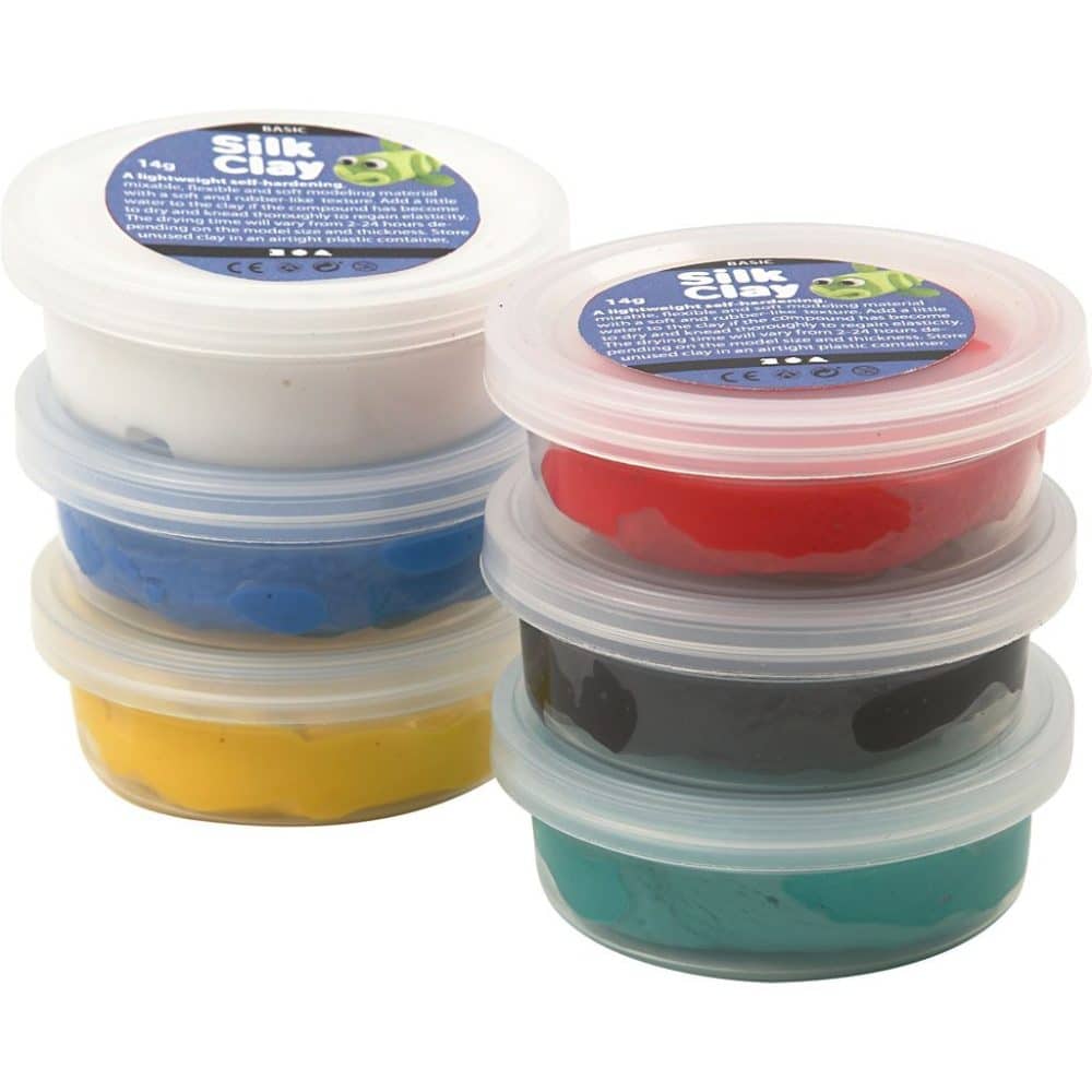 Silk Clay Basis Farver 6 Pak