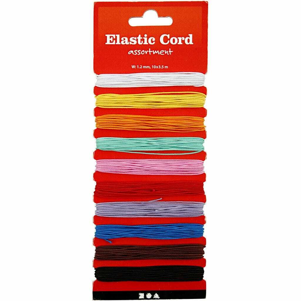 Creative elastiksnor til perler - 10 farver
