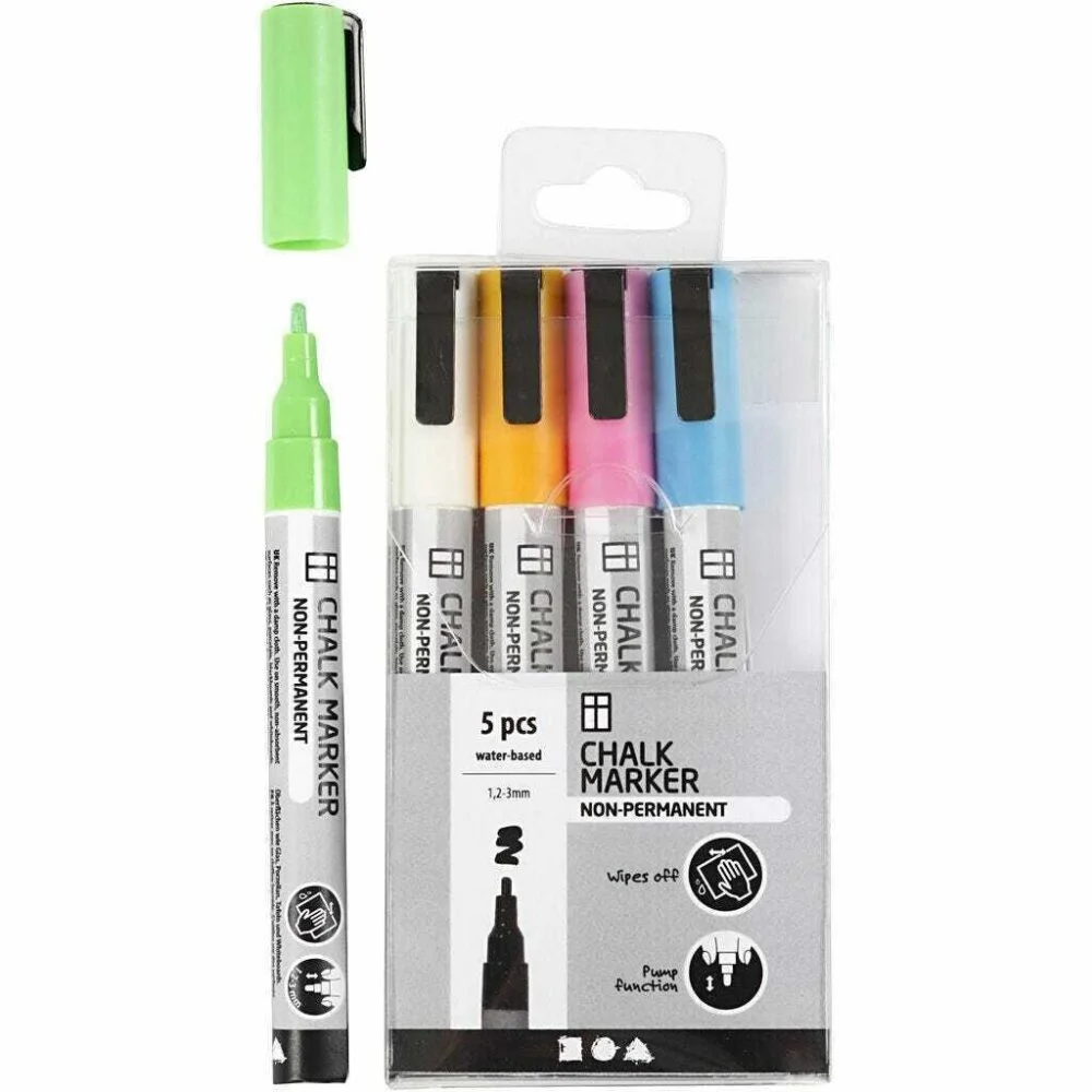 Creative 5-pak kridttusch - stærke farver