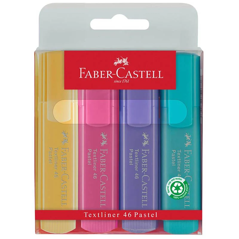 Faber-Castell highlighters 4-pak - Pastel