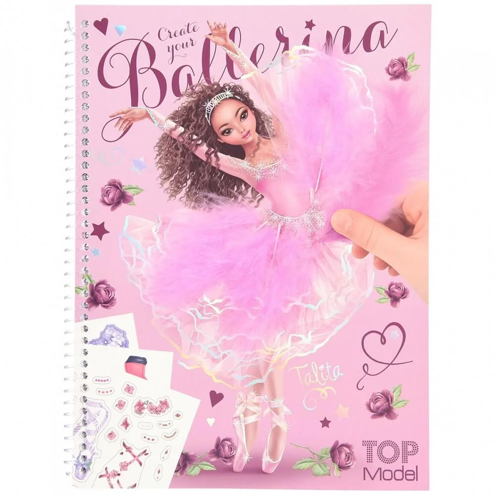 Top Model designbog Dress me up inkl klistermærker- Ballerina