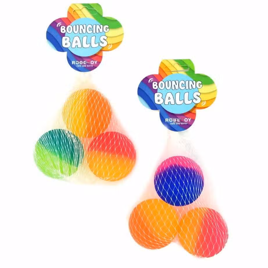 Hoppebolde Neon 3 Pak - 4.5 cm Assorteret
