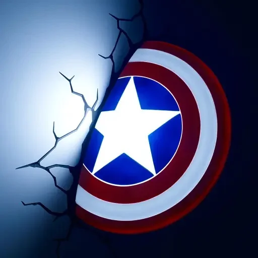 Marvel Lampe Captain America Skjold