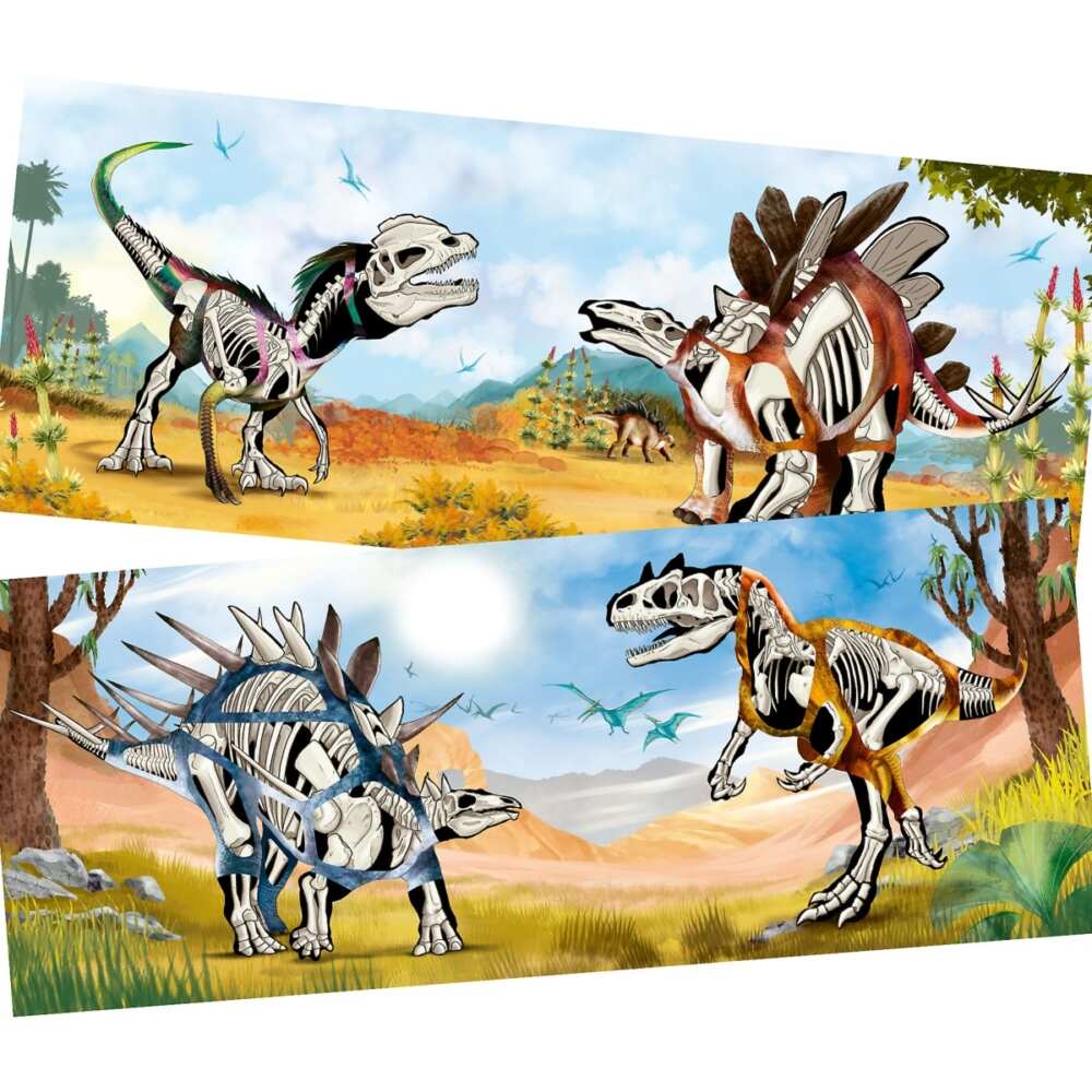 Dino World Klistermærkebog Sticker Fun Blå
