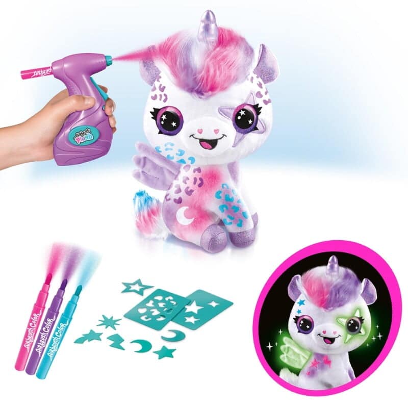 Airbrush Plush Glow In The Dark Enhjørning